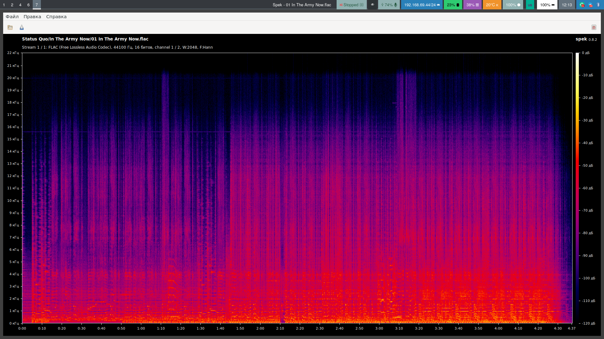 Аудиоспектр MP3