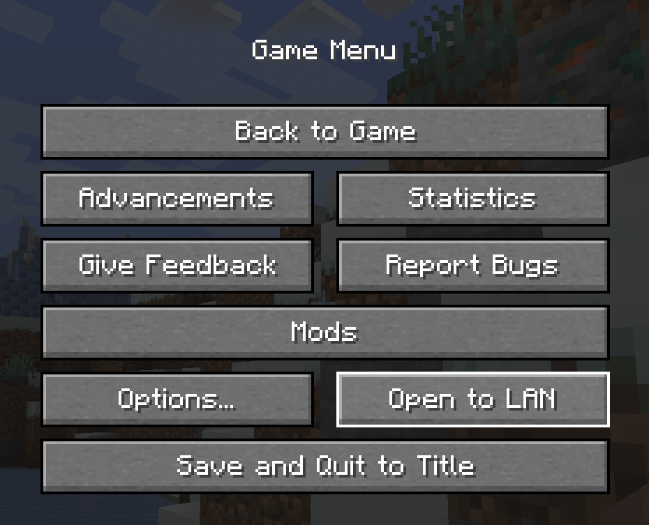 Открытие локального сервера в Minecraft